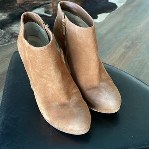 Michael Kors Haven Suede Bootie Chestnut Women Sz 9 M 2745*
